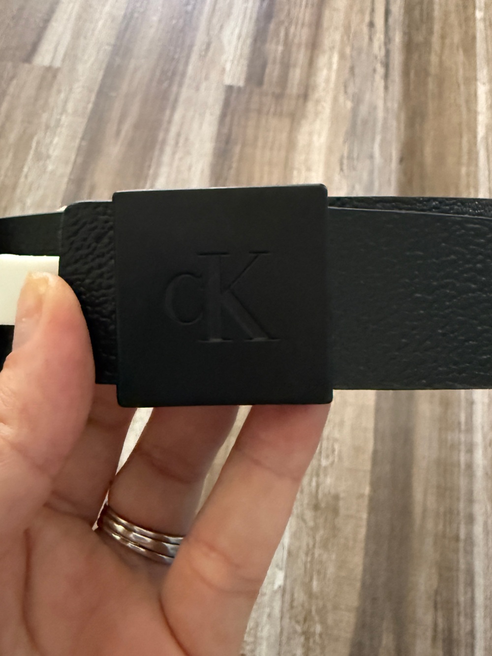 Calvin Klein Jeans Black Leather Belt M/M 34-36 NWT